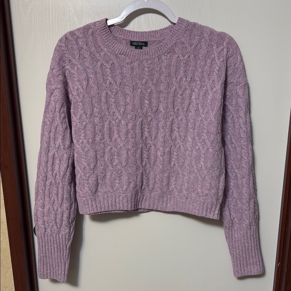Wild Fable Cable Knit Sweater in Pink Size XS